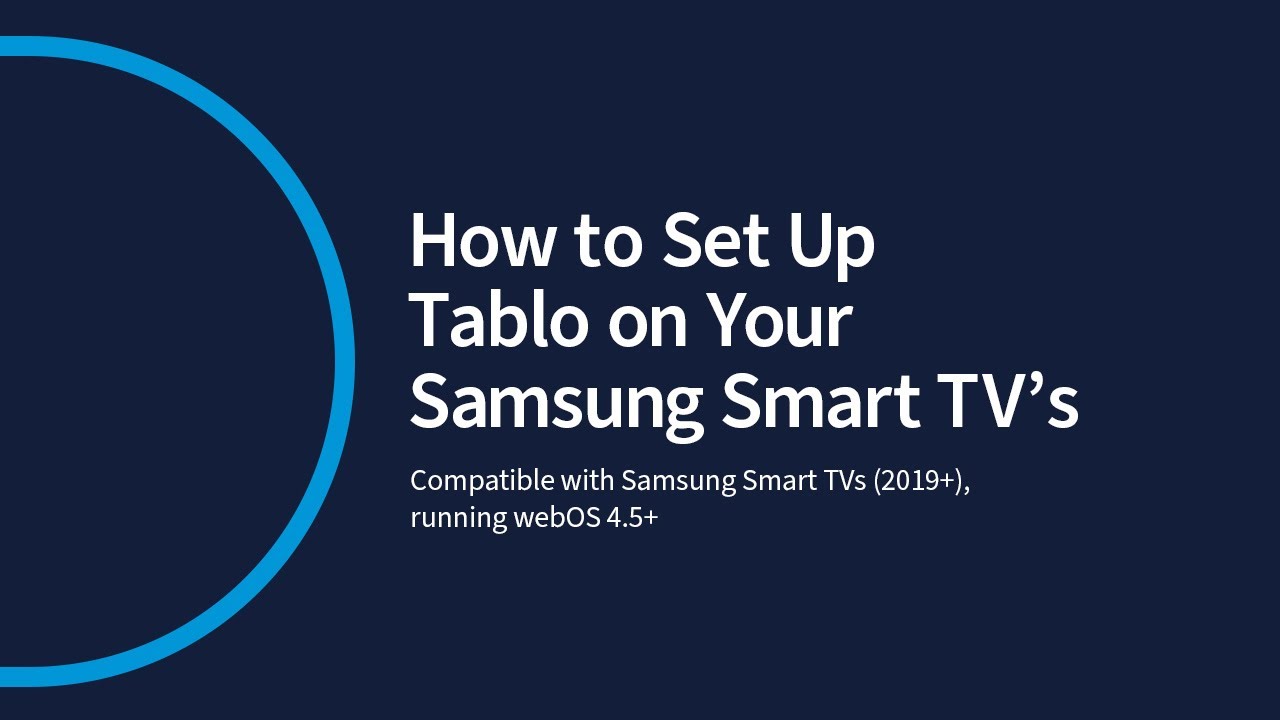 How to Set Up Tablo on Your Samsung Smart TV