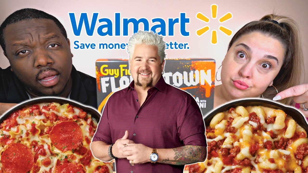 Eating GUY FIERI Dinners From WALMART! [OUR HONEST REVIEW]