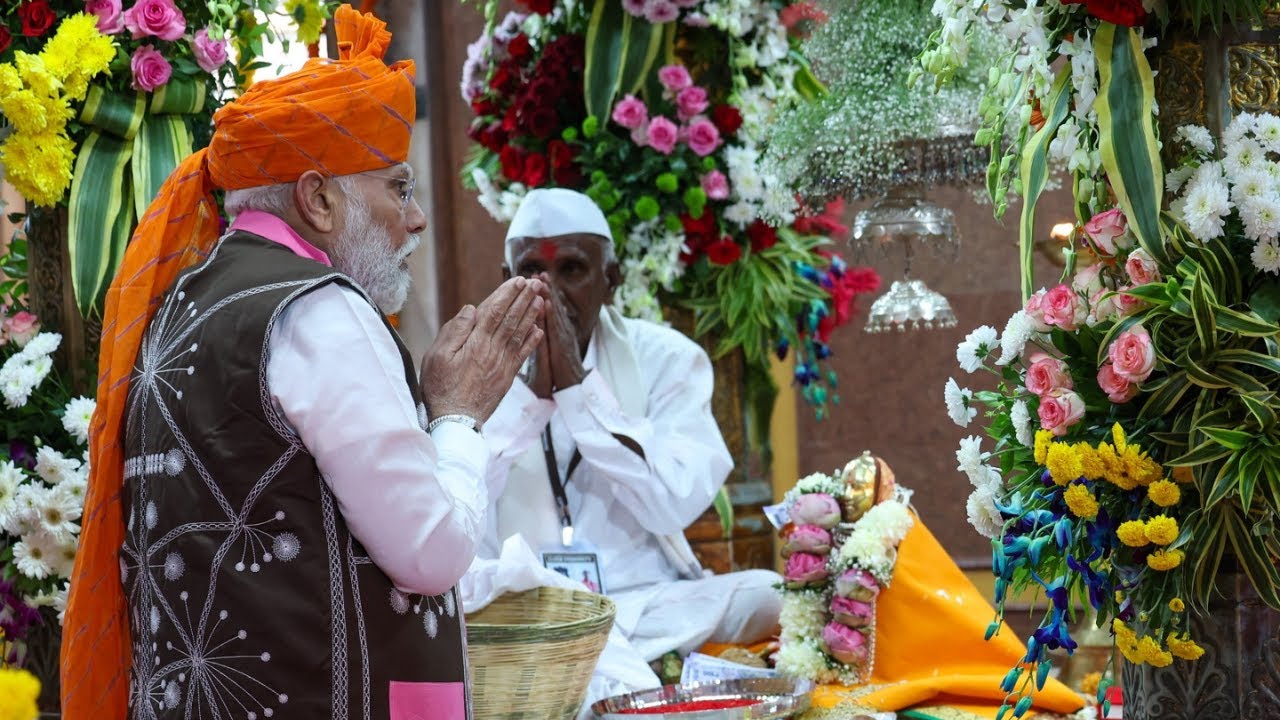 PM Modi prays for well-being of 140 crore Indians at Devmogra Temple in Gujarat