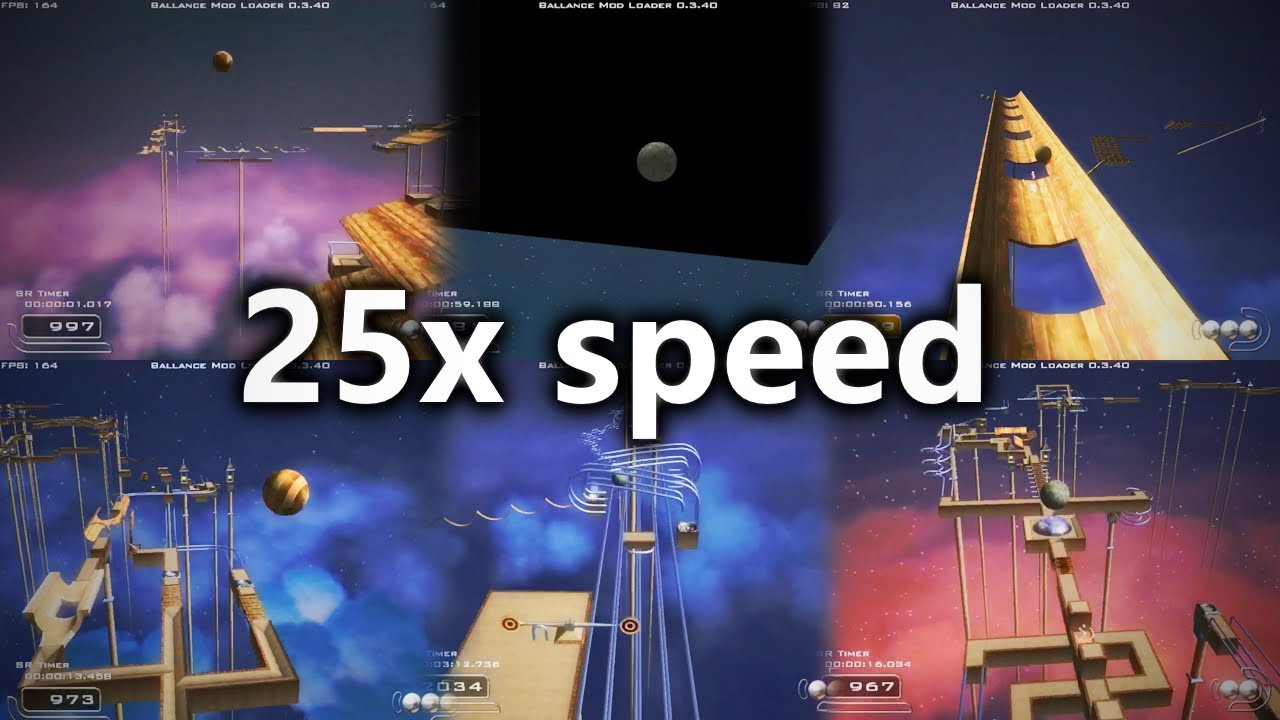 All Ballance levels completed with 25x ball speed!