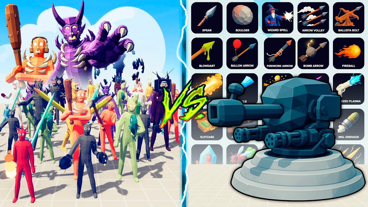 23 Turret Ammo Types VS Giant Sprunki Army! 🔥 Totally Accurate Battle Simulator TABS