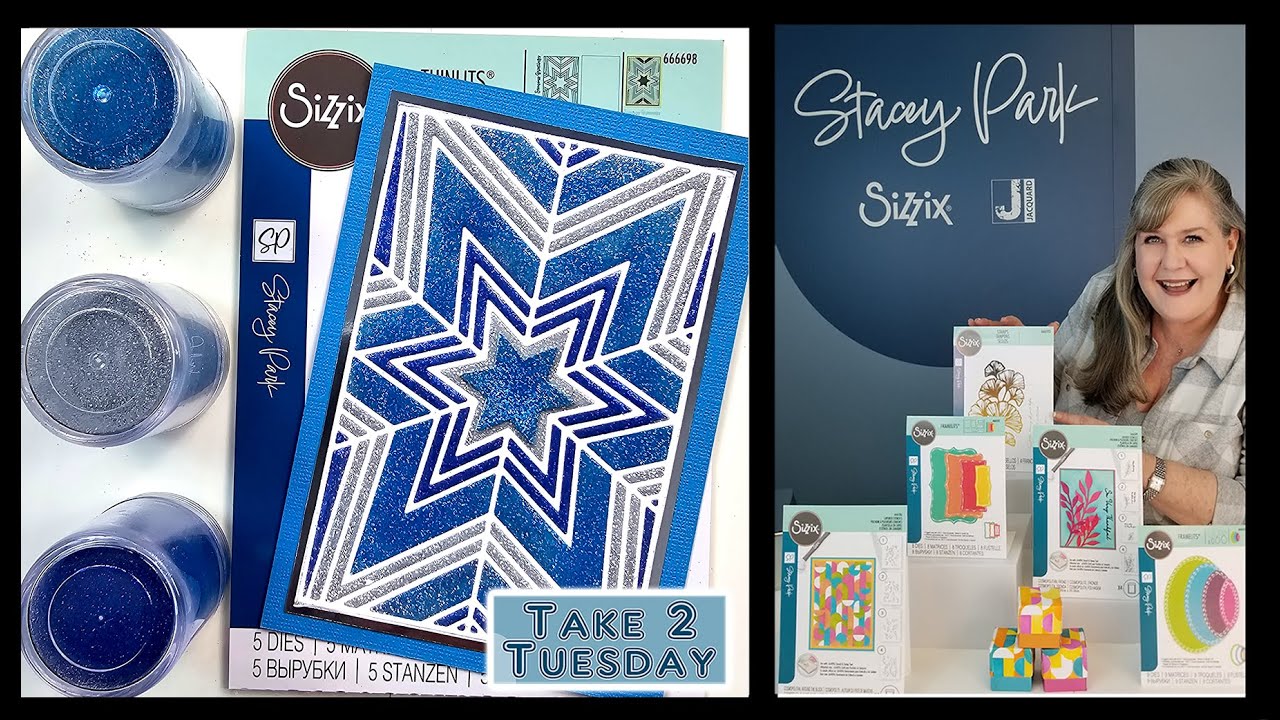 Take 2 Tuesday Class 25. A New Sizzix Stamp & Stencil Set . Today it is all about the Kiss Cut