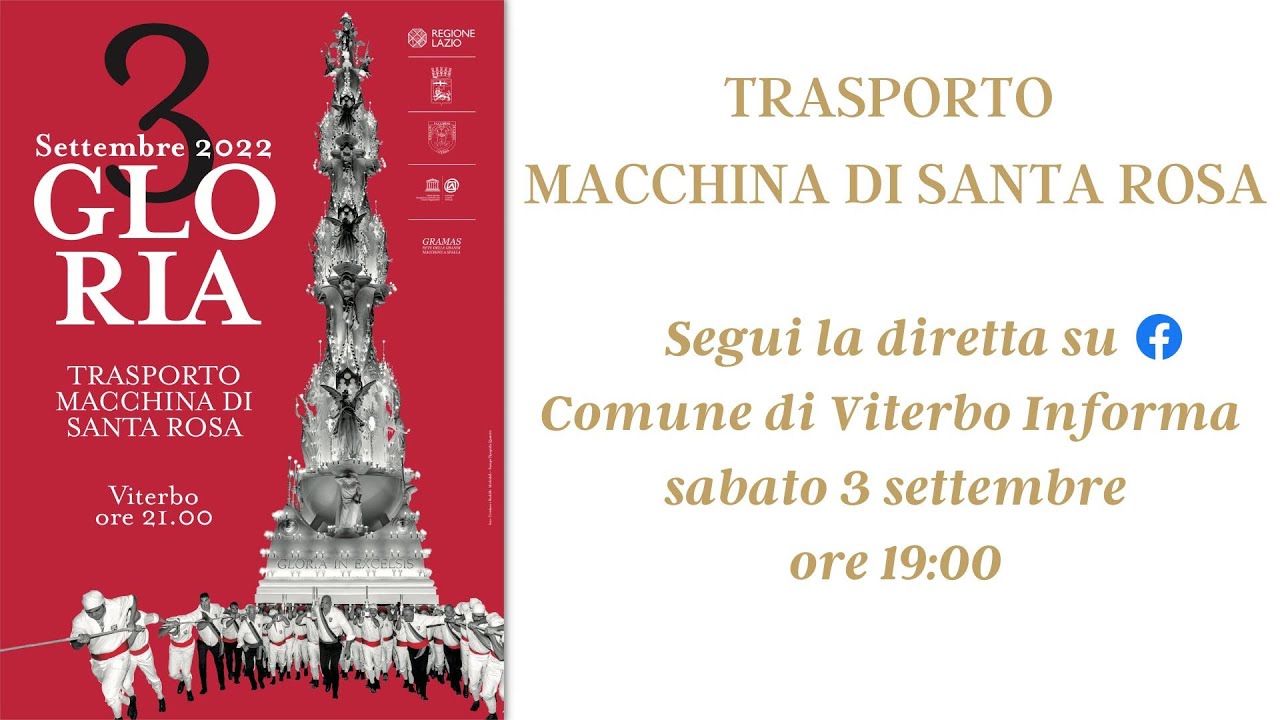 Diretta Trasporto Macchina di Santa Rosa 2022