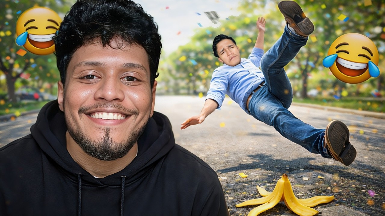 මිනිස්සුන්ට වරදිනවා බැලුවා | Try not to laugh | Reacts Ep:01