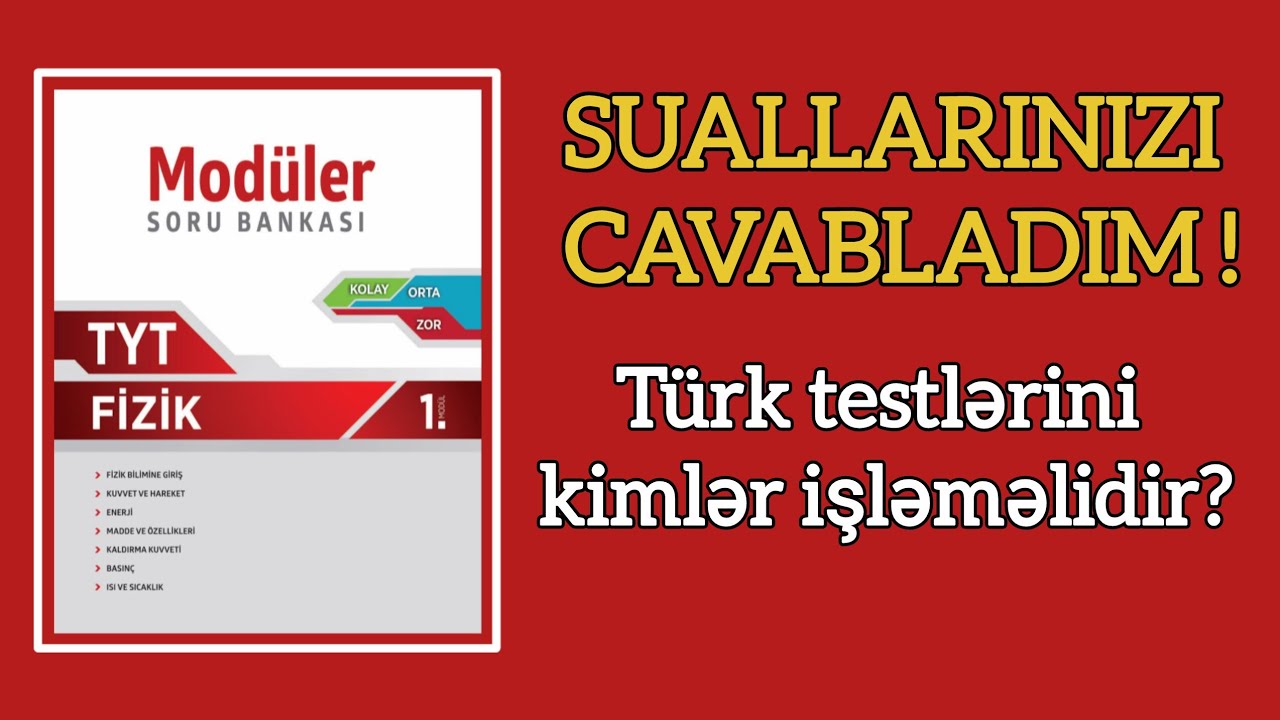 FİZİKADAN türk testlərini kimlər işləməlidir? MİQ,Sertifikasiya yoxsa Abituriyent?