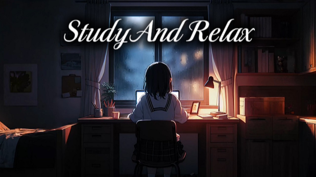Cozy Rainy Night at the Desk 🌧️ (1 Hour Ambience)