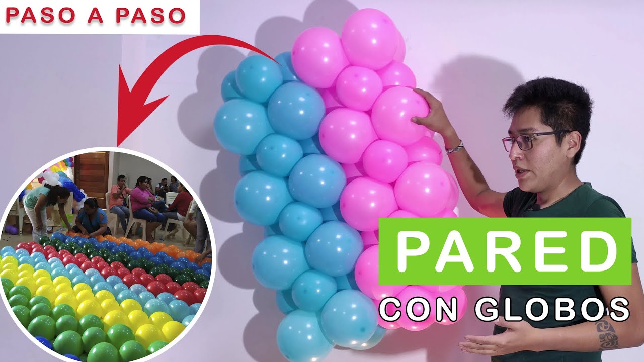 ✅ COMO juntar globos para HACER UNA PARED DE GLOBOS? 🎈 paso a paso