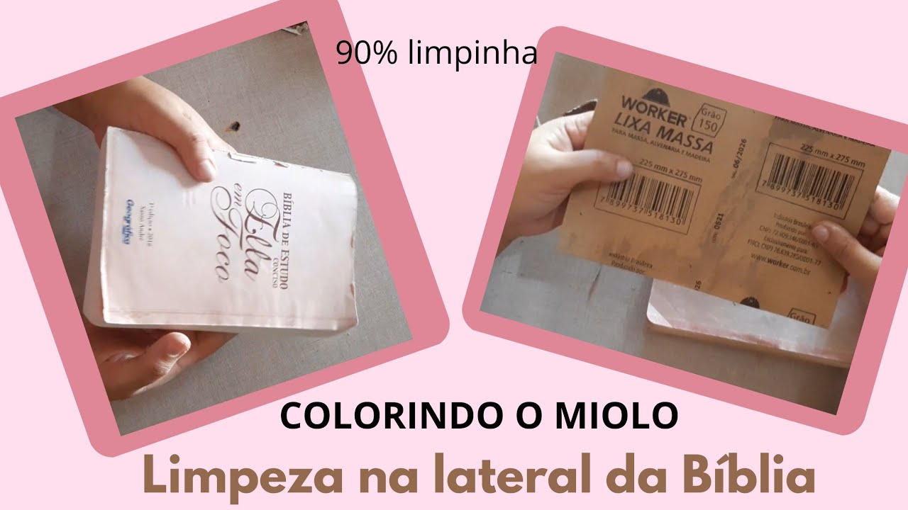COMO DEIXAR A LATERAL DA BÍBLIA LIMPINHA SEM MANCHAS /DEIXANDO UMA NOVA COR/ FELIZ 2023
