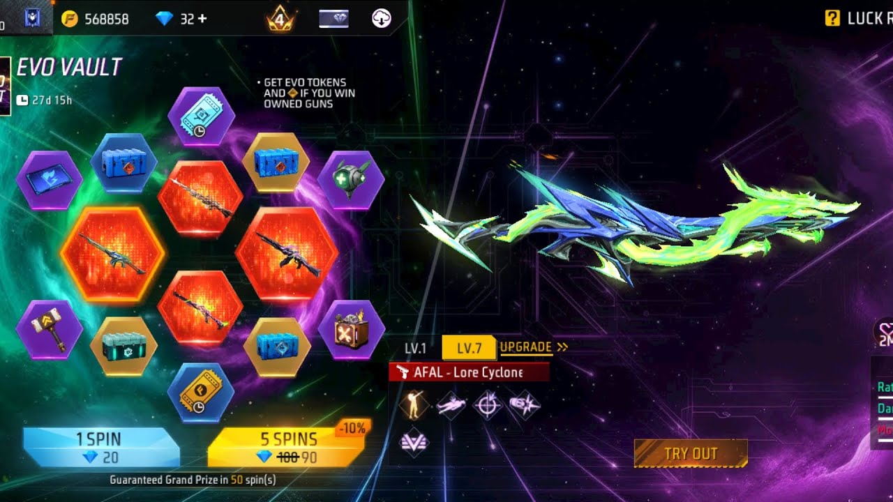 EVO VAULT EVENT FREEFIRE | FREEFIRE NEW EVO VAULT SPIN | PARAFEL x AN94 EVO VAULT |  FF NEW EVENT