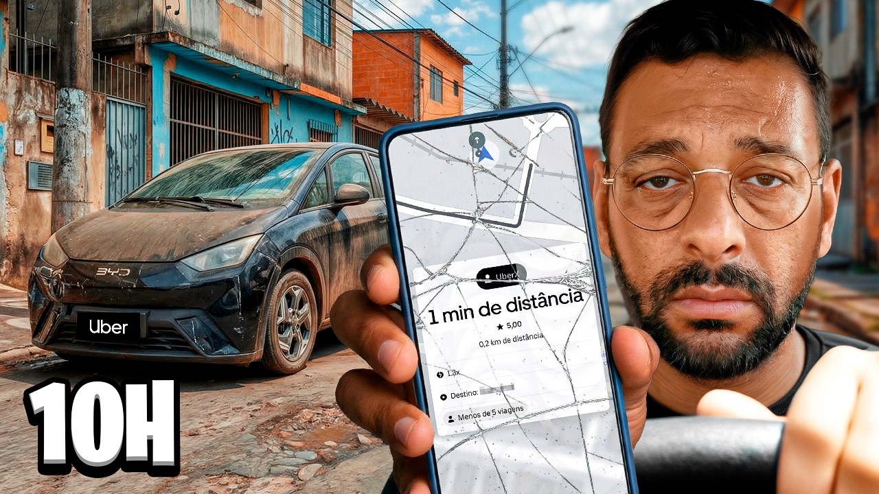 10h de sofrimento com a TELA CEGA DO UBER [Aceitei TUDO sem saber o DESTINO]