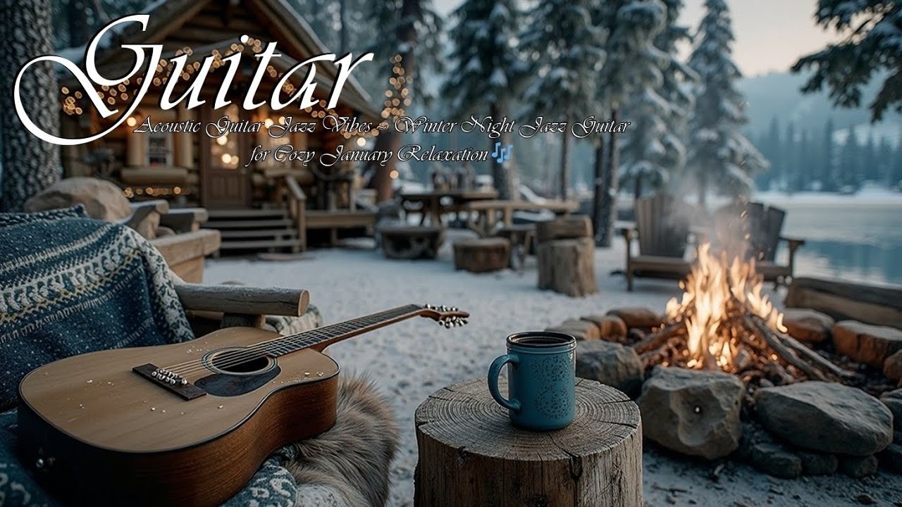 Зимний Ночной Джаз на Гитаре для Уютного Январского Отдыха 🎶