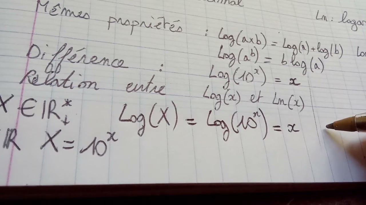 Ln et Log : quelle différence ?
