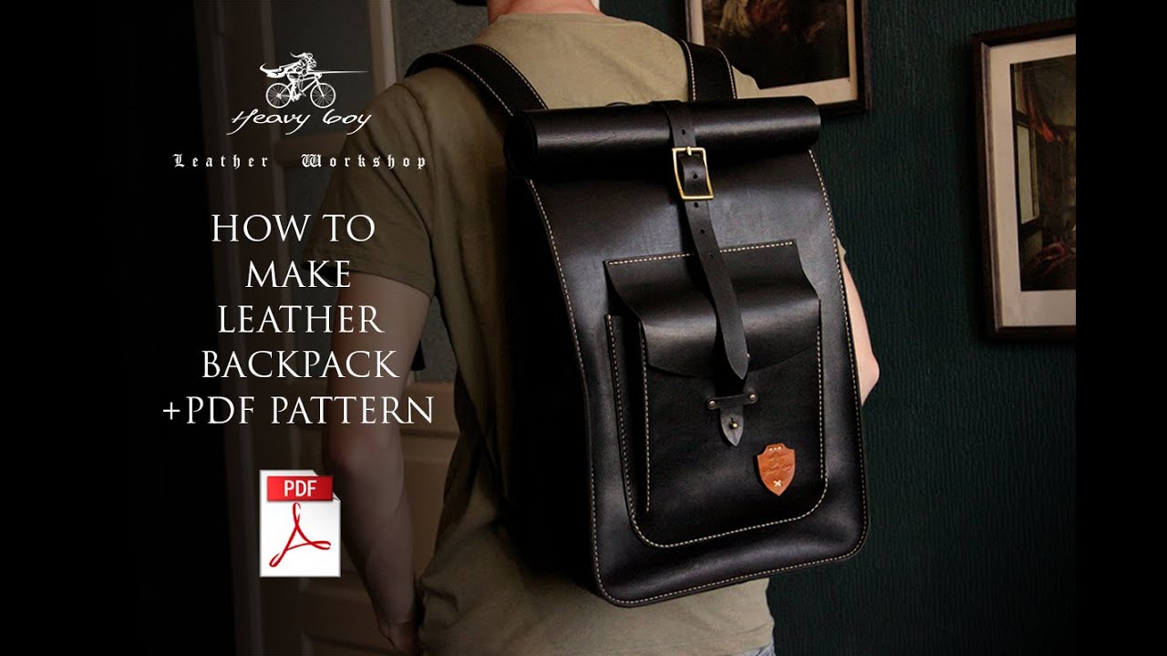 Кожаный рюкзак скрутка своими руками + PDF pattern / Сделай сам