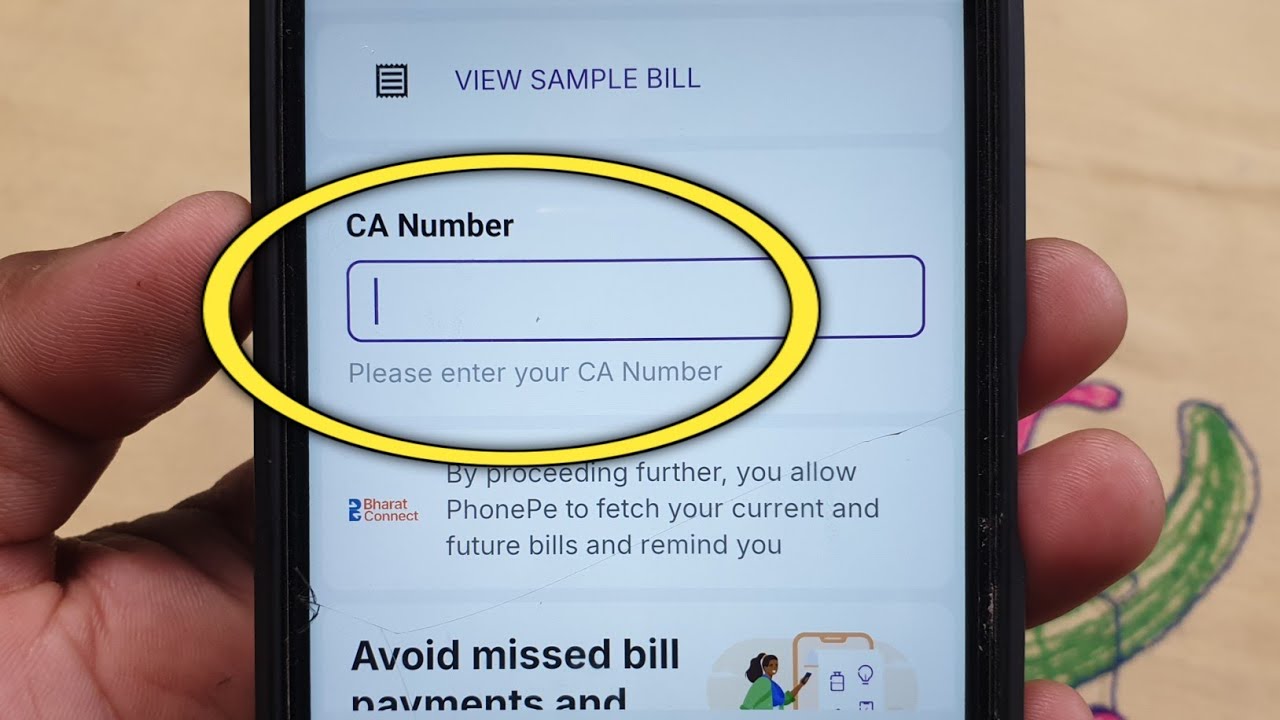 please enter your ca number | ca number kya hota hai phonepe