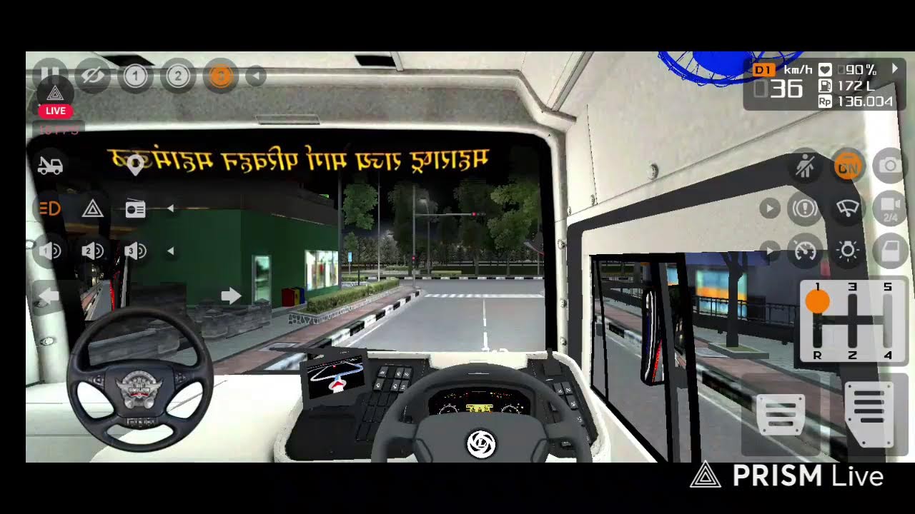 Bus simulator Indonesia l MSRTC lalpari journey with manual driving l Live