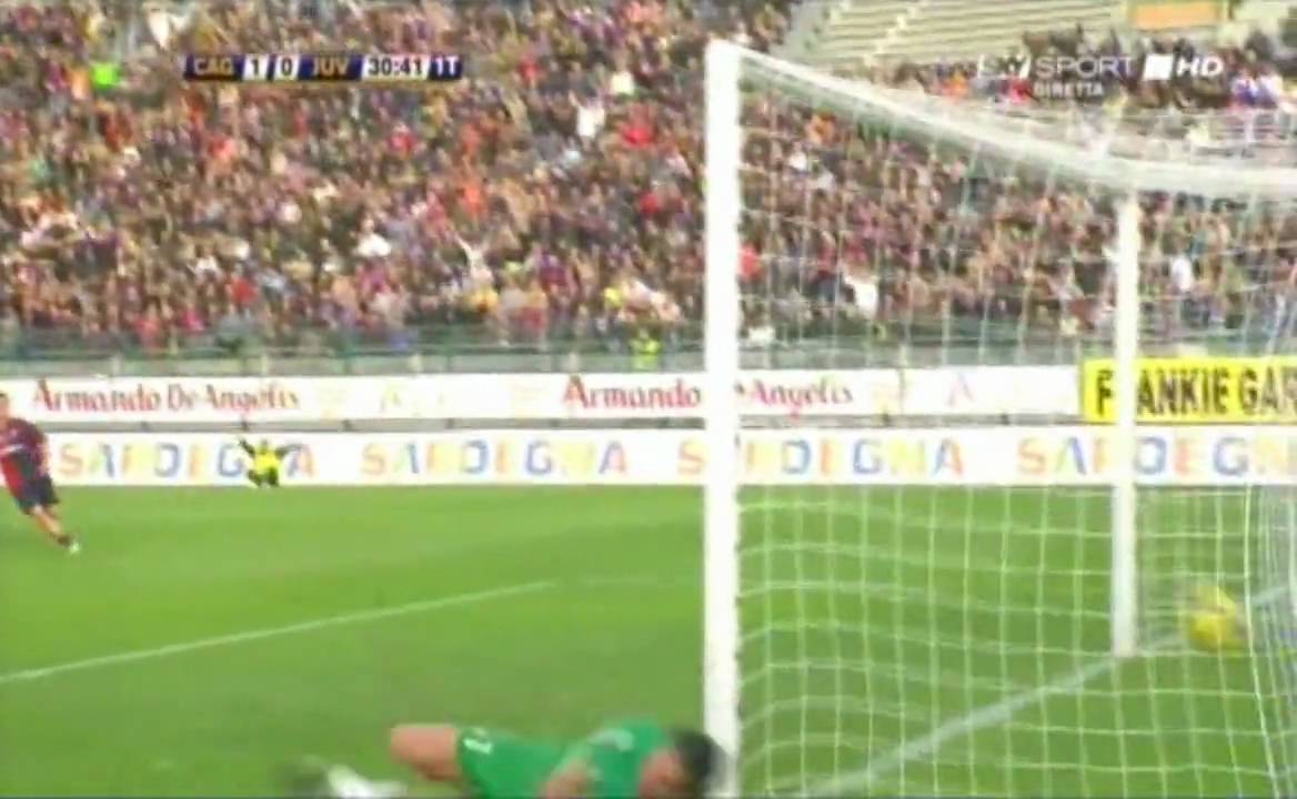Cagliari-Juventus 2-0 (29-11-09) gol di Nenè e Matri+finale, telecronaca di Vittorio Sanna