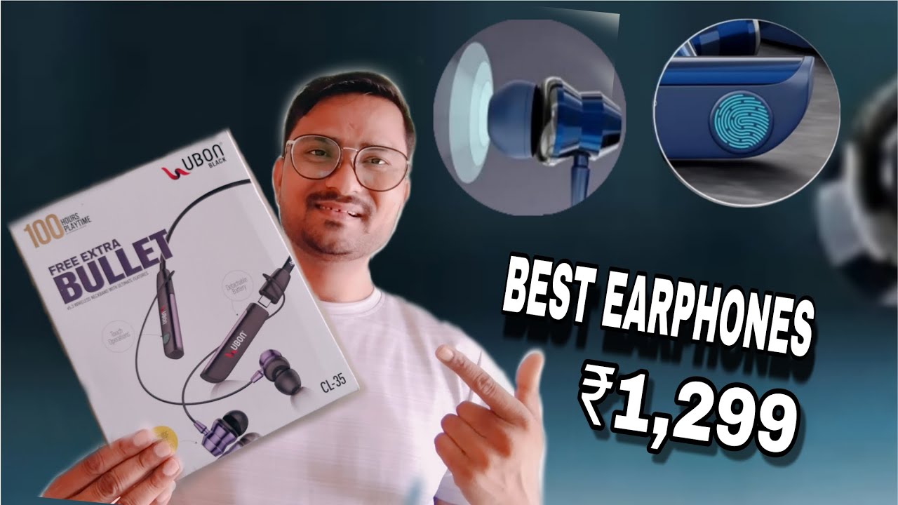 UBON CL-35 Best Wireless earphone 💥 Touch Operations/ Magnetic on/of Extra battery Unboxing review