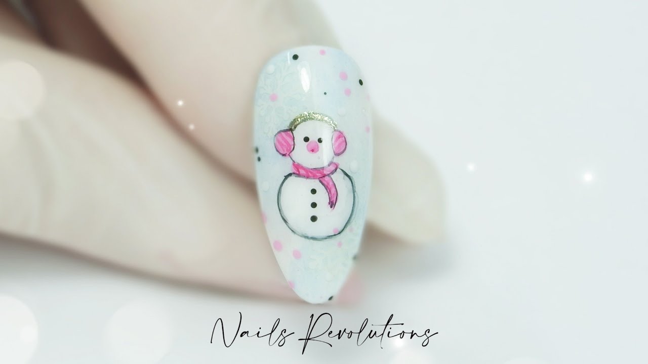 NailMas #1 cute snowman art tutorial