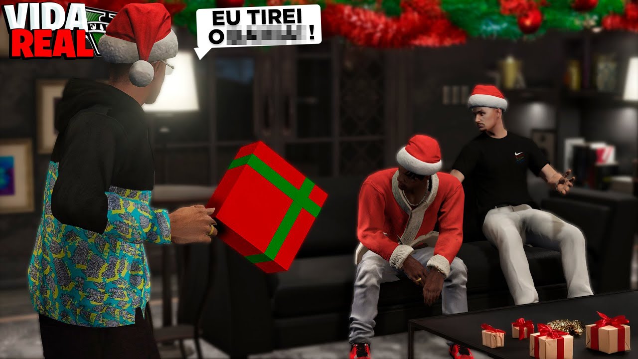 GTA V : VIDA REAL - FIZEMOS UM AMIGO SECRETO DE NATAL! 🎅🏻🎄 - #65