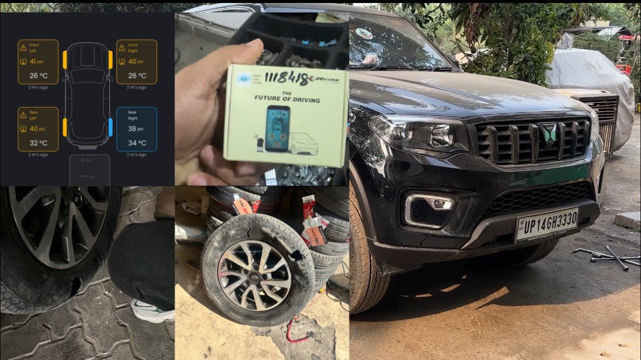 Scorpio N Z2 Base Model Installed TPMS (Tyre Pressure Monitor System)