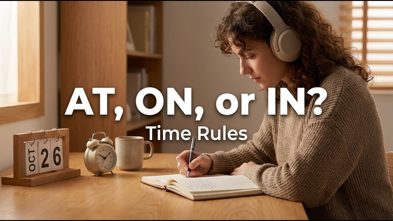 English Listening: Master Time Prepositions & Work Vocabulary