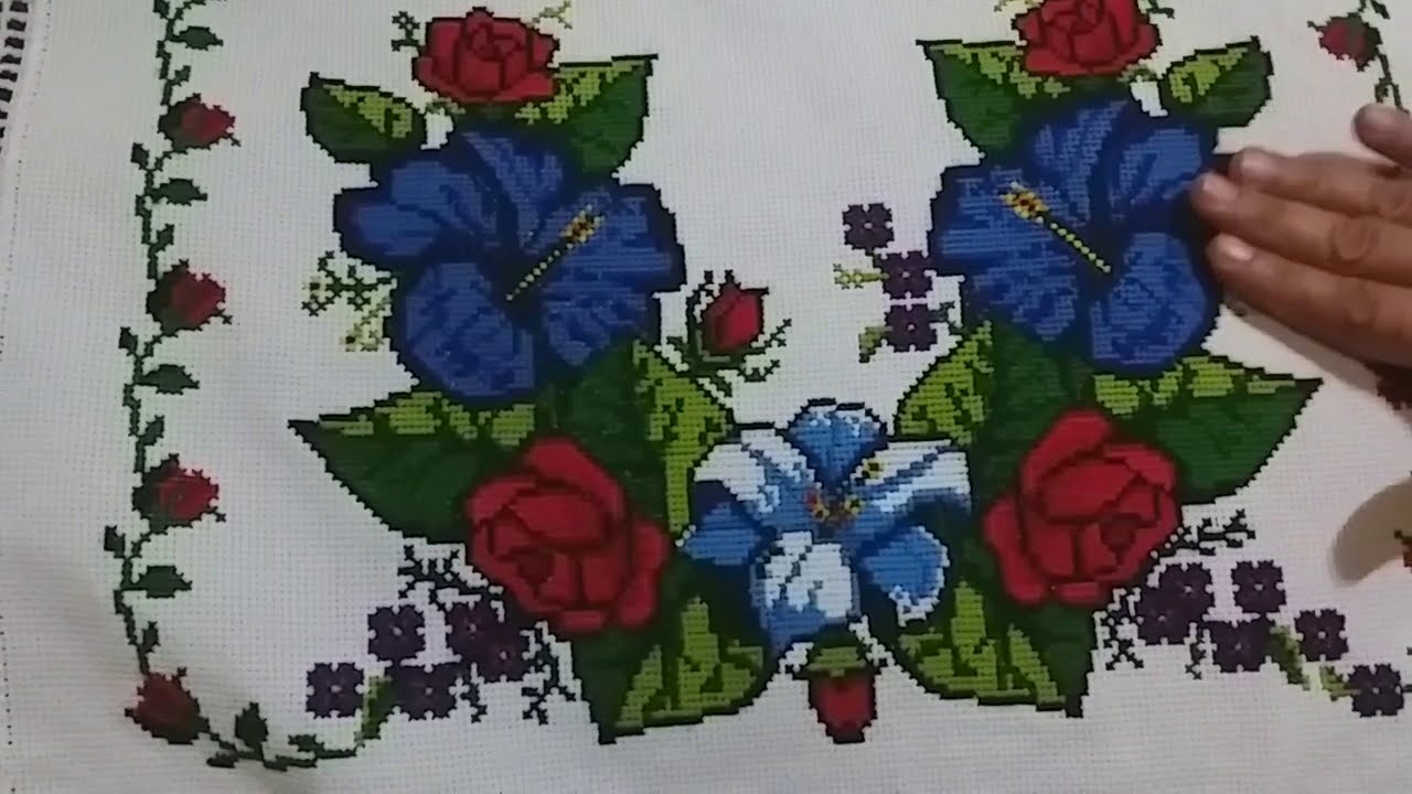 costuras de Servilletas de 🌷🌿🍇🌺🏵💐⚘🥀en punto de cruz
