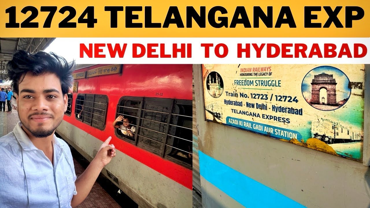 12724 New Delhi | Hyderabad Telangana Express Full Journey In Sleeper class 🥵 Very bad condition