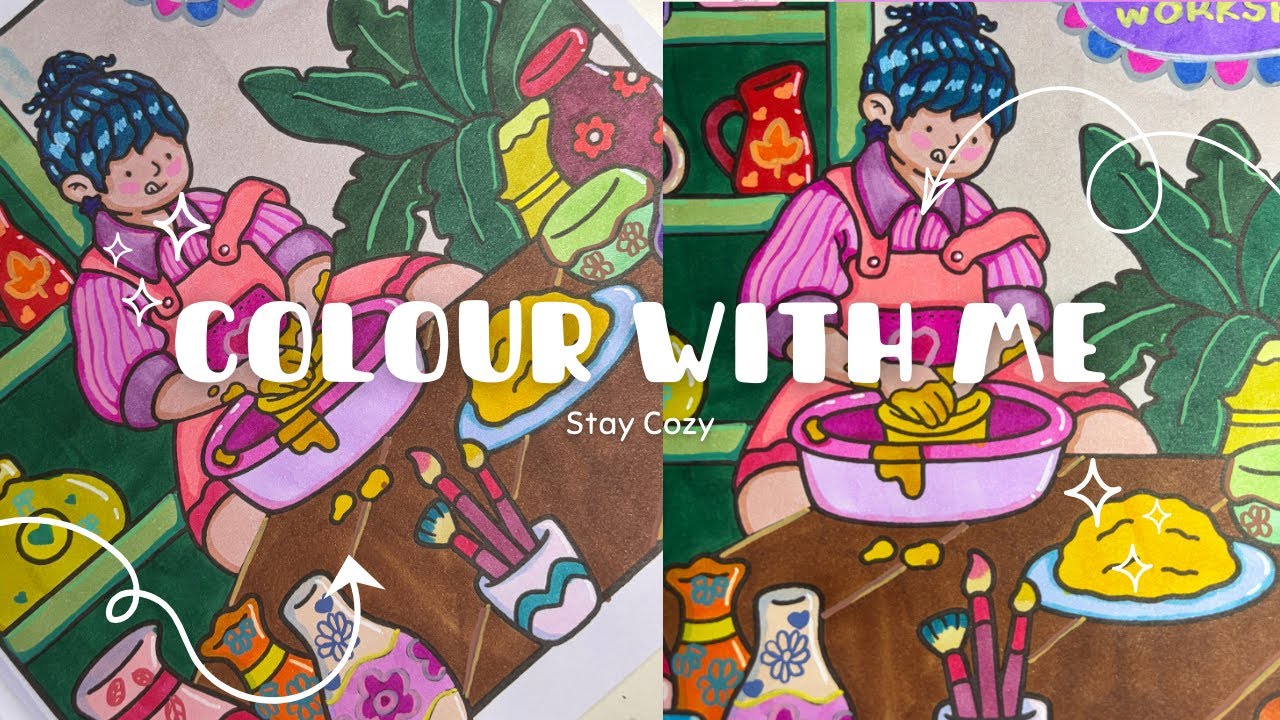 Relaxing Colouring + Rain Ambience 🌧️ (No Talking)