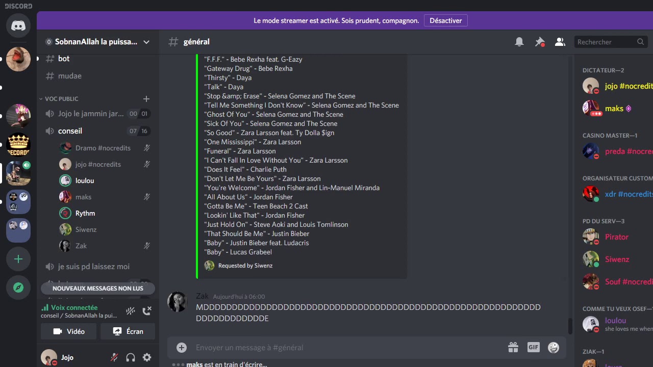 Siwenz sing Justin bieber in call