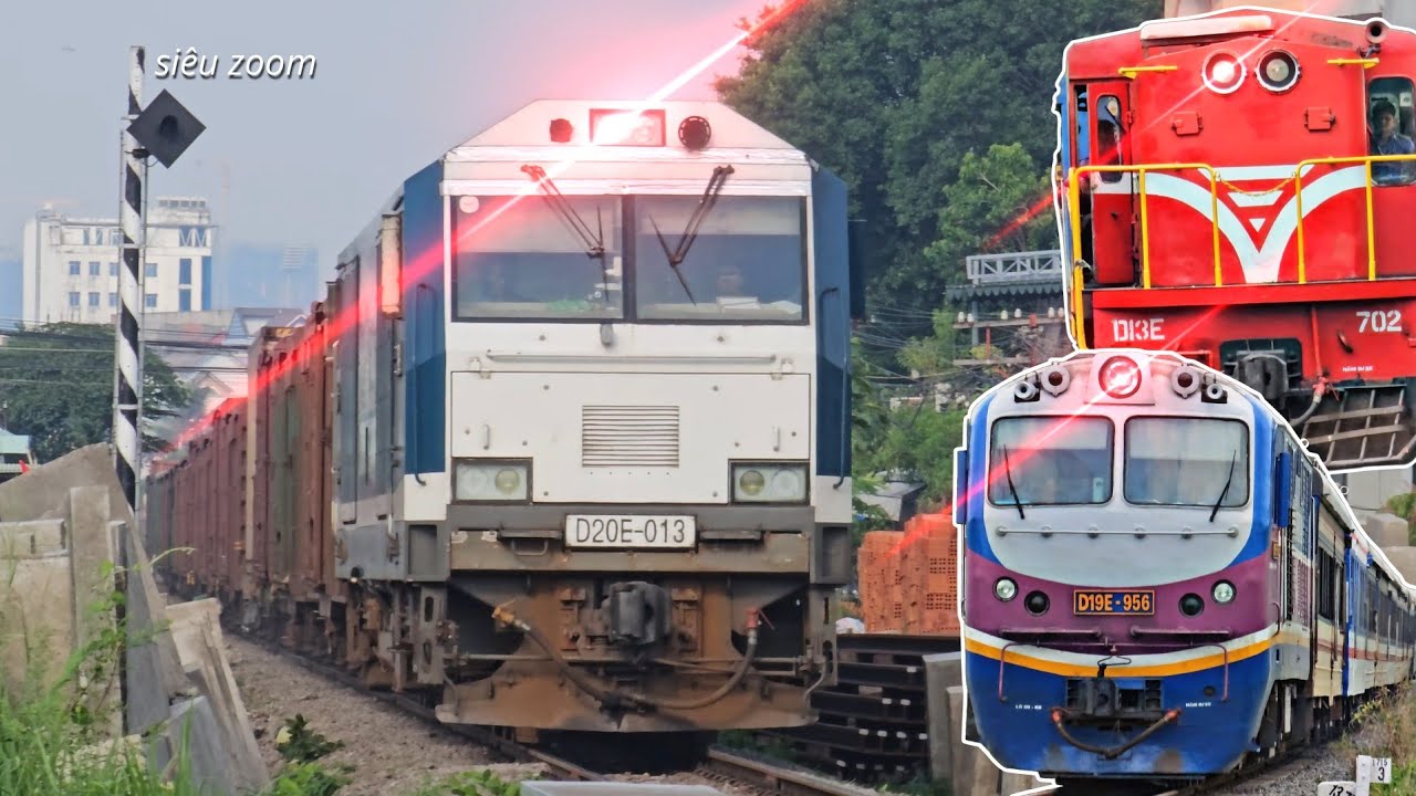 (SIÊU ZOOM) TỔNG HỢP ĐẦU MÁY KÉO TÀU Ở BIÊN HÒA ĐẾN SG CÁC BUỔI SÁNG CHIỀU