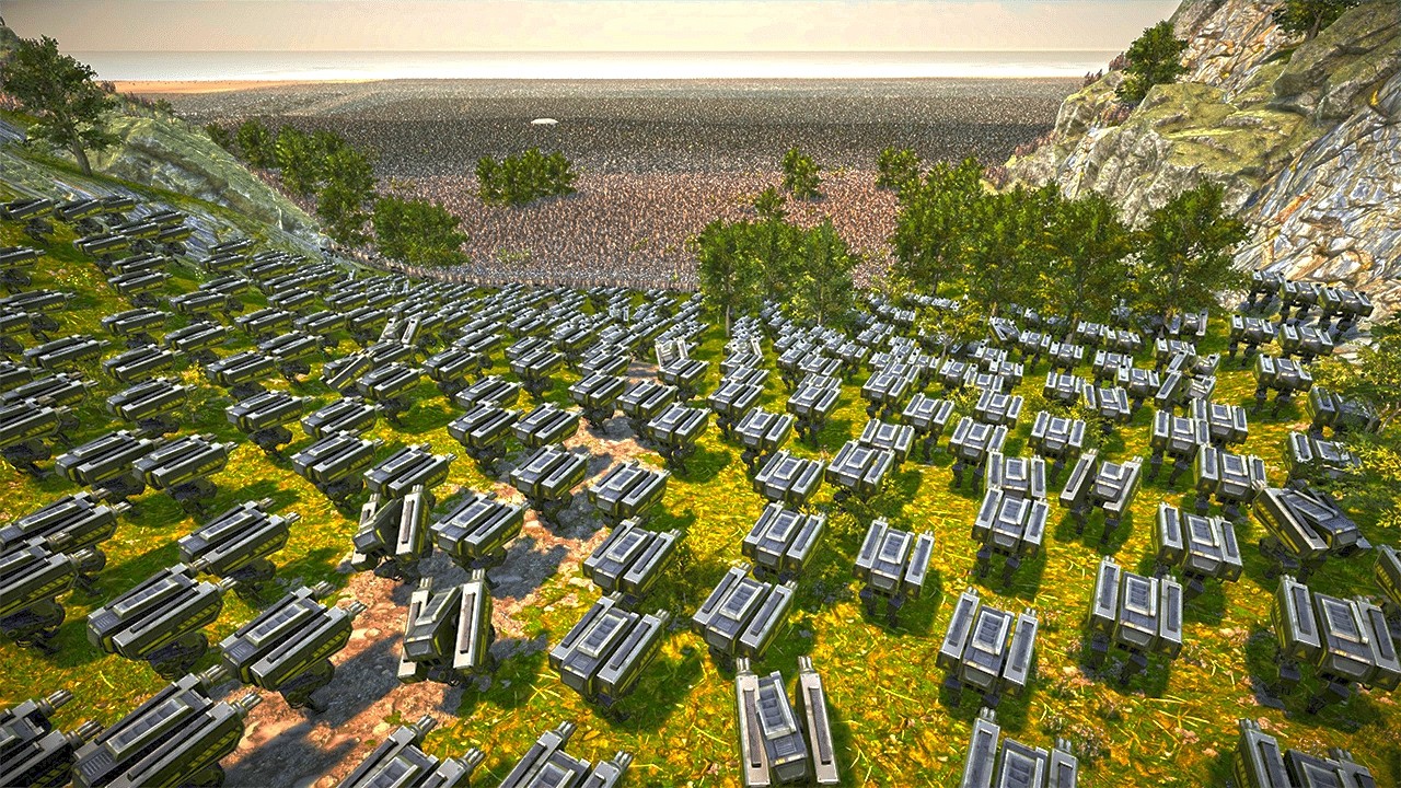 BEACH INVASION! T45 Shotgun & DARTH VADER vs 3.4 Million ALIEN & Zombies! UEBS 2