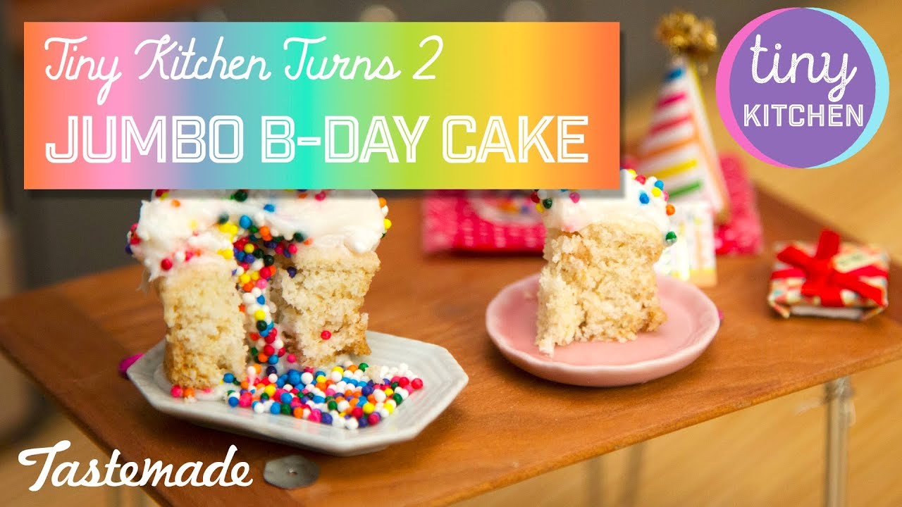 Tiny Jumbo Birthday Cupcake I Tiny Kitchen Turns 2!