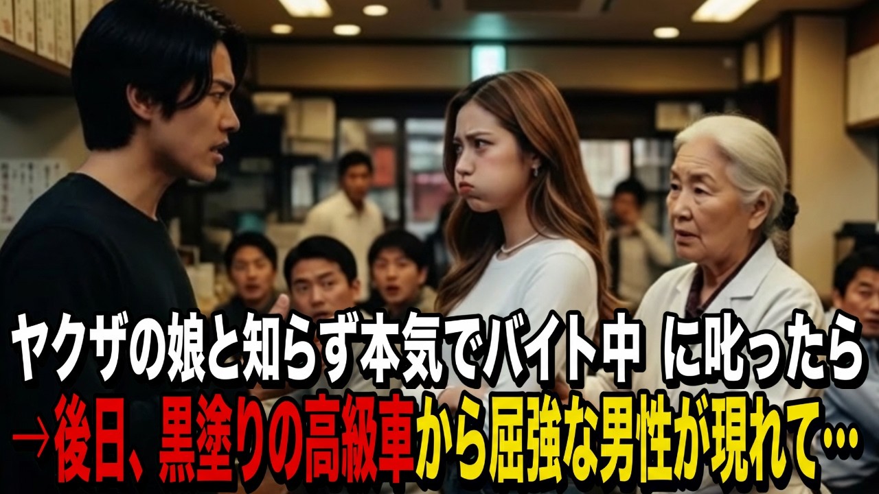 ヤクザの娘と知らずにバイト先で「辞めろ！」と怒鳴った結果→翌週、黒塗りの高級車で連れ去られた…組長「責任とってもらう」俺「え？」【感動する話】