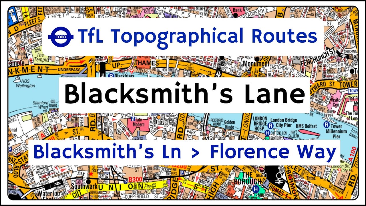 Blacksmith's Lane - Blacksmith's Lane to Florence Way - Topographical Routes