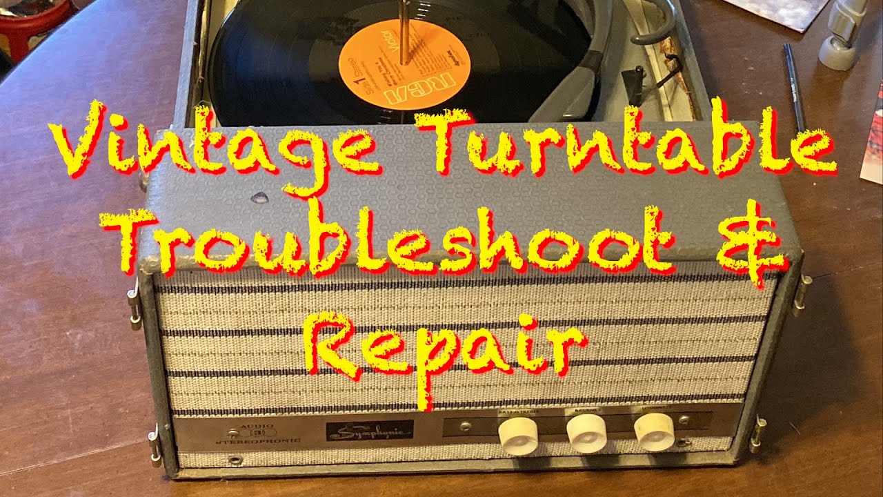 Vintage Turntable Troubleshoot and Repair - 1961 Symphonic 1718 turntable - 3 Old Tech Dudes