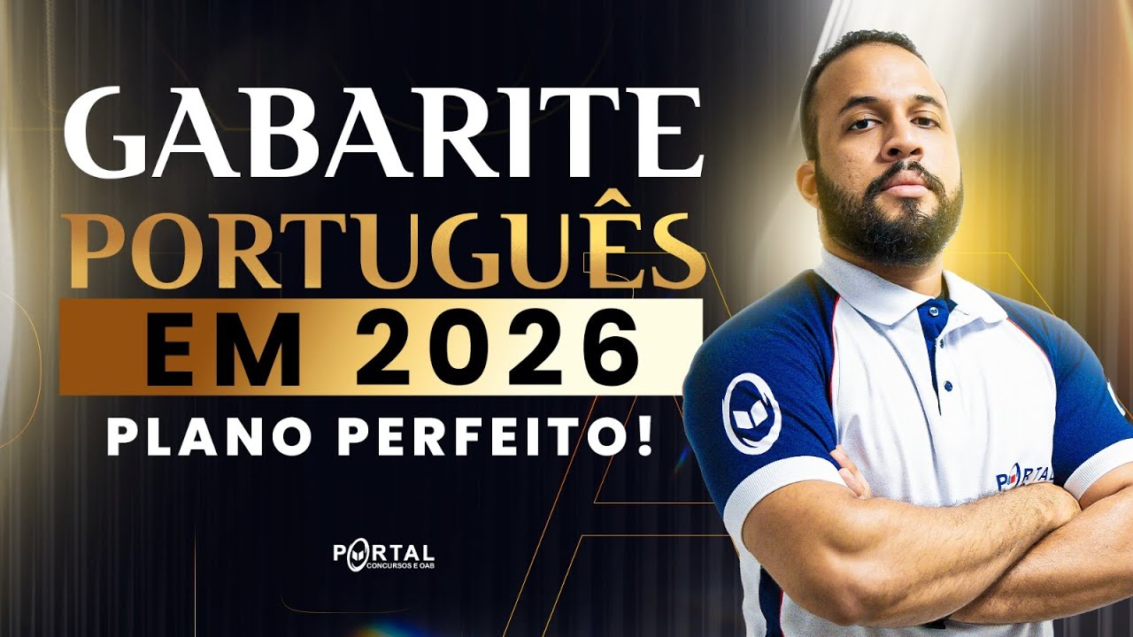 GABARITE PORTUGU&Ecirc;S EM 2026: PLANO PERFEITO | Com o Prof&ordm;. Anderson Oliveira