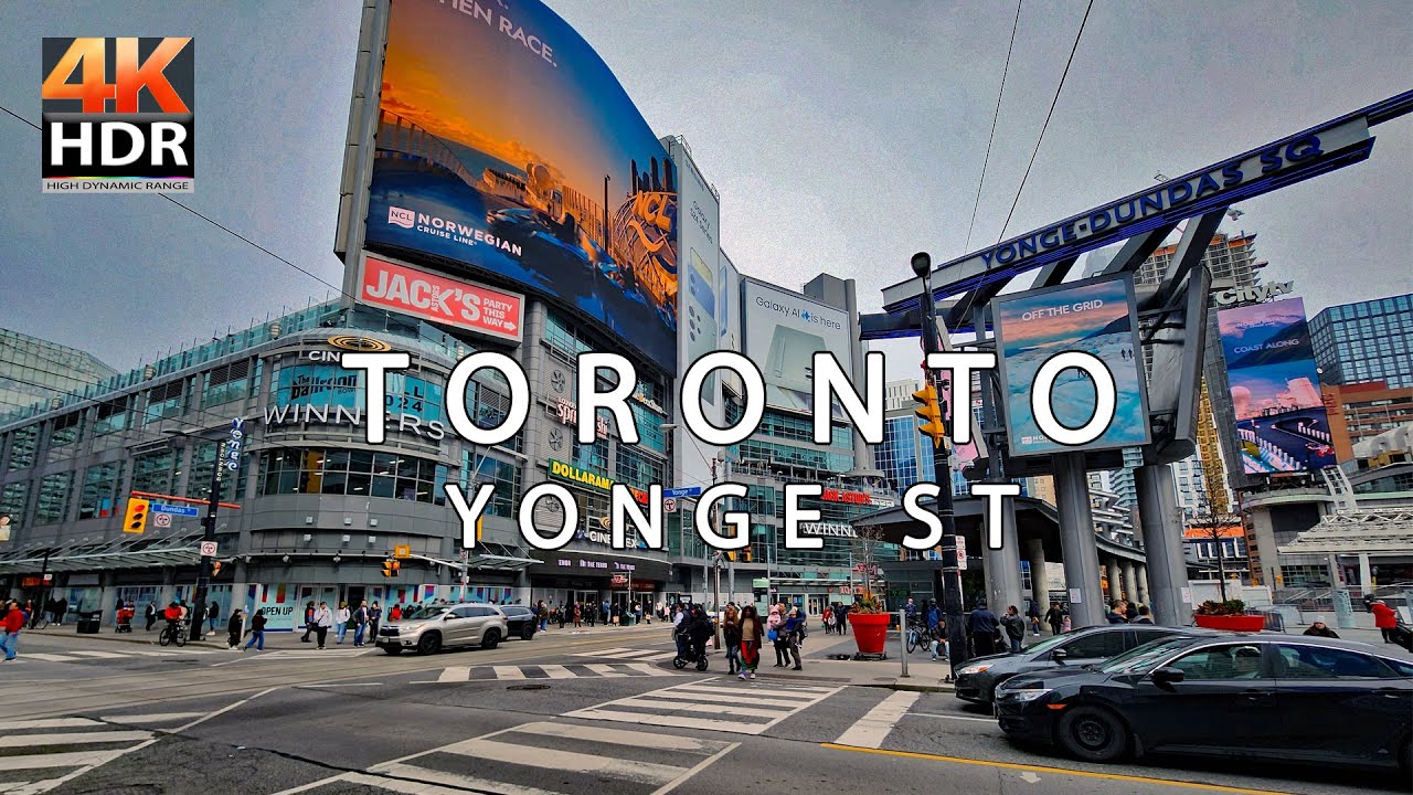 ✨Toronto, Canada 4K Walking Tour: Downtown Toronto Yonge Street Walkthrough💫