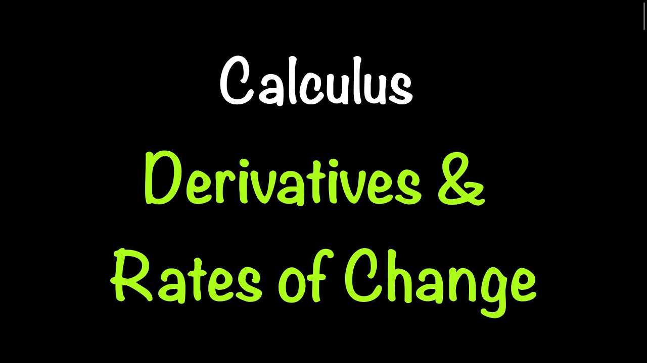Calculus 1: Derivatives and Rates of Change (Video #7) | Math with Professor V