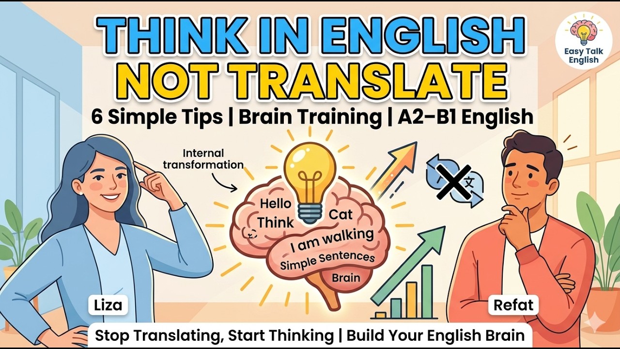 Daily English Conversation Practice | How to Think in English | Easy Tips for Beginners
