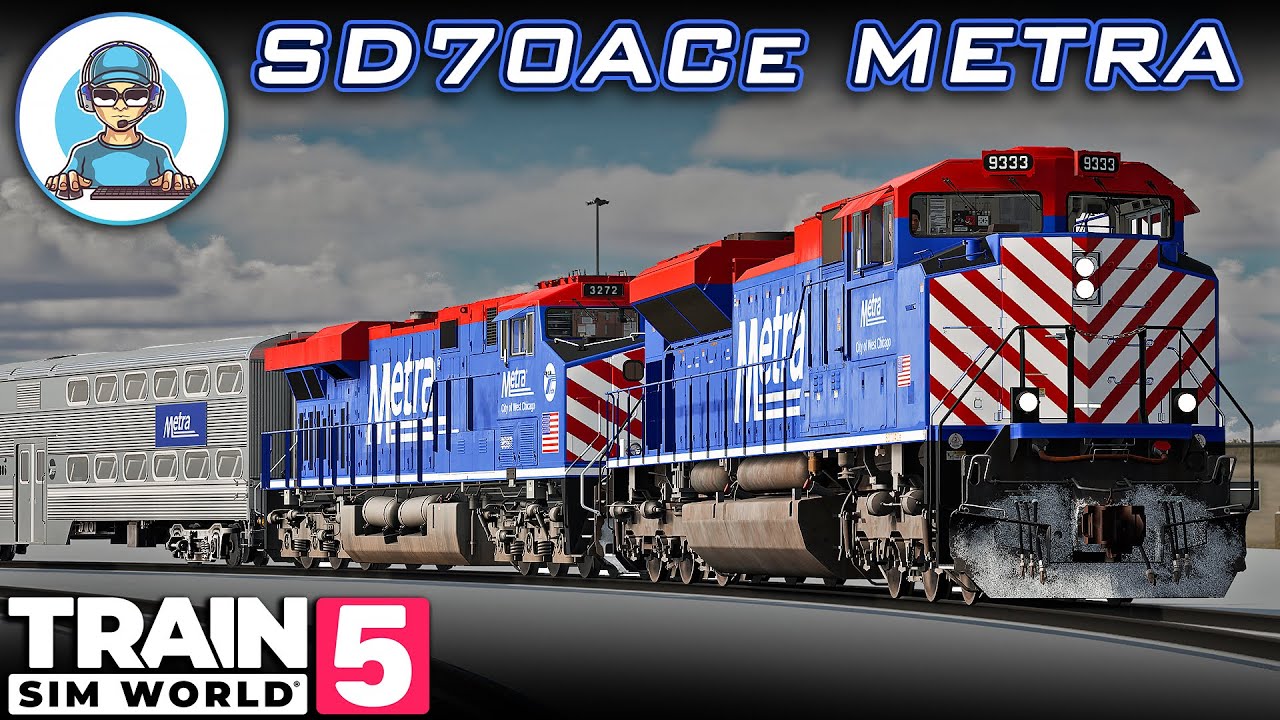 SD70ACe Metra Passenger Train (Custom Livery) @TrainSimWorld  @metra