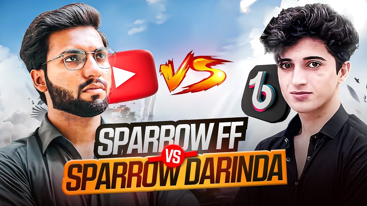 Sparrow Darinda 👿🔥 Open Challenge To Sparrow FF 😓 1 vs 1 || Tiktoker Vs Youtuber Intnse Match
