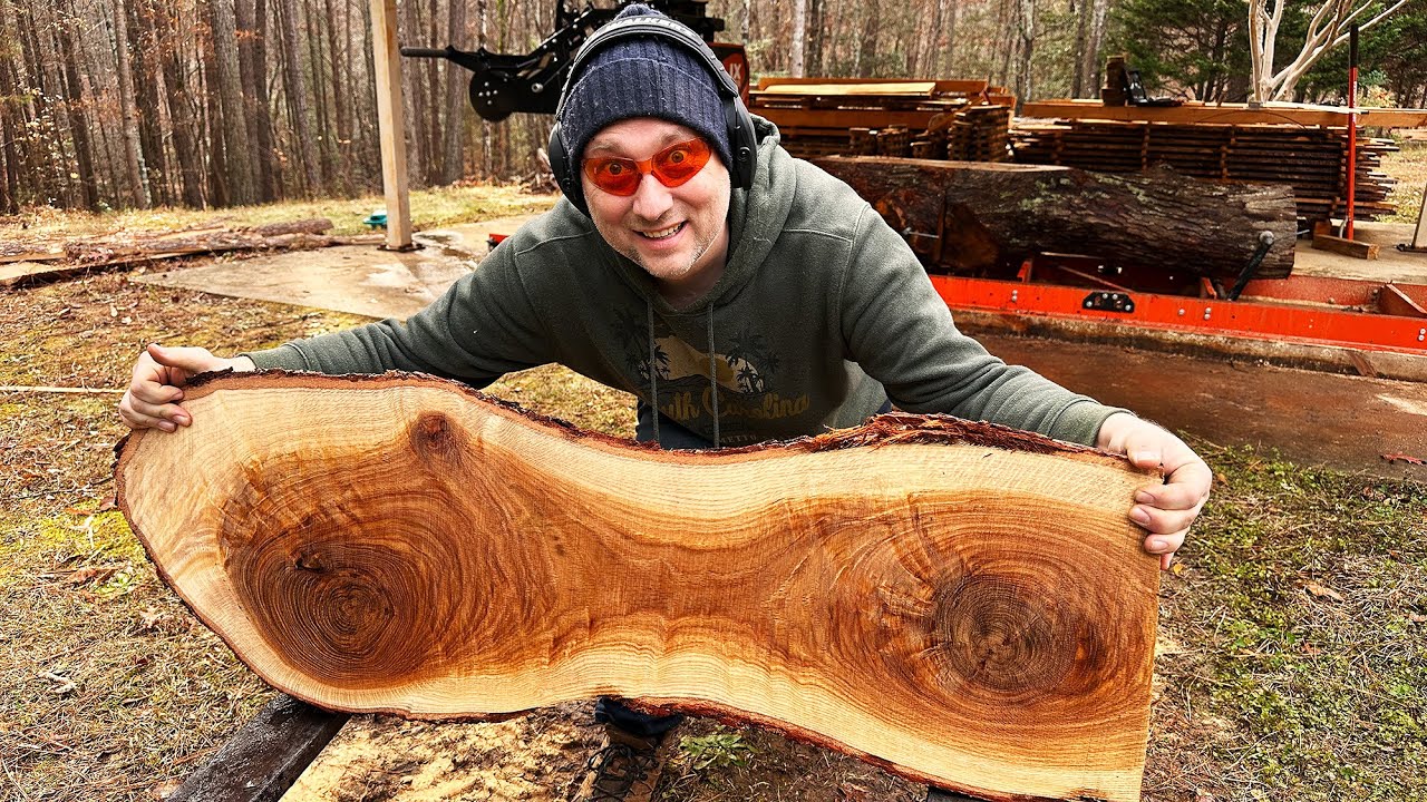 I Bought WOODMIZER LX55 SAWMILL and put it to Ultimate Test! Milling a Huge Crooked White Oak Log!