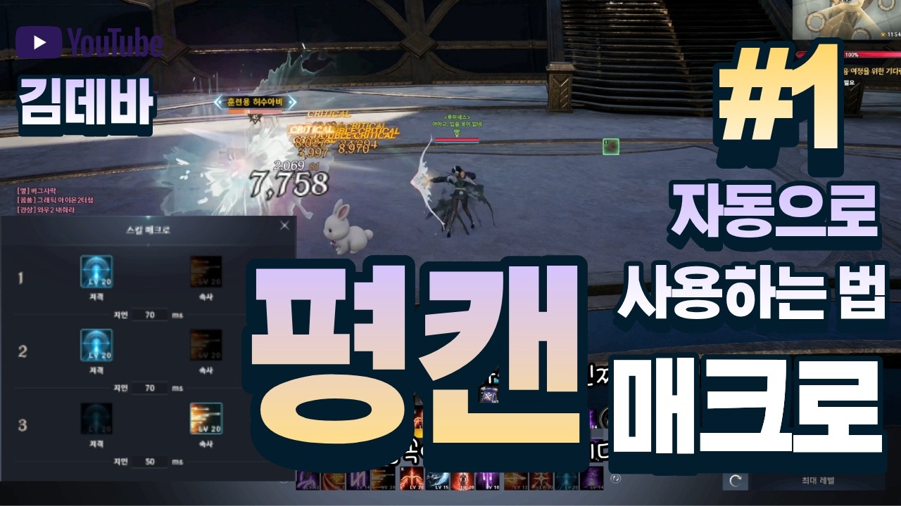 남준이형도 모르는 평캔 매크로 꿀팁