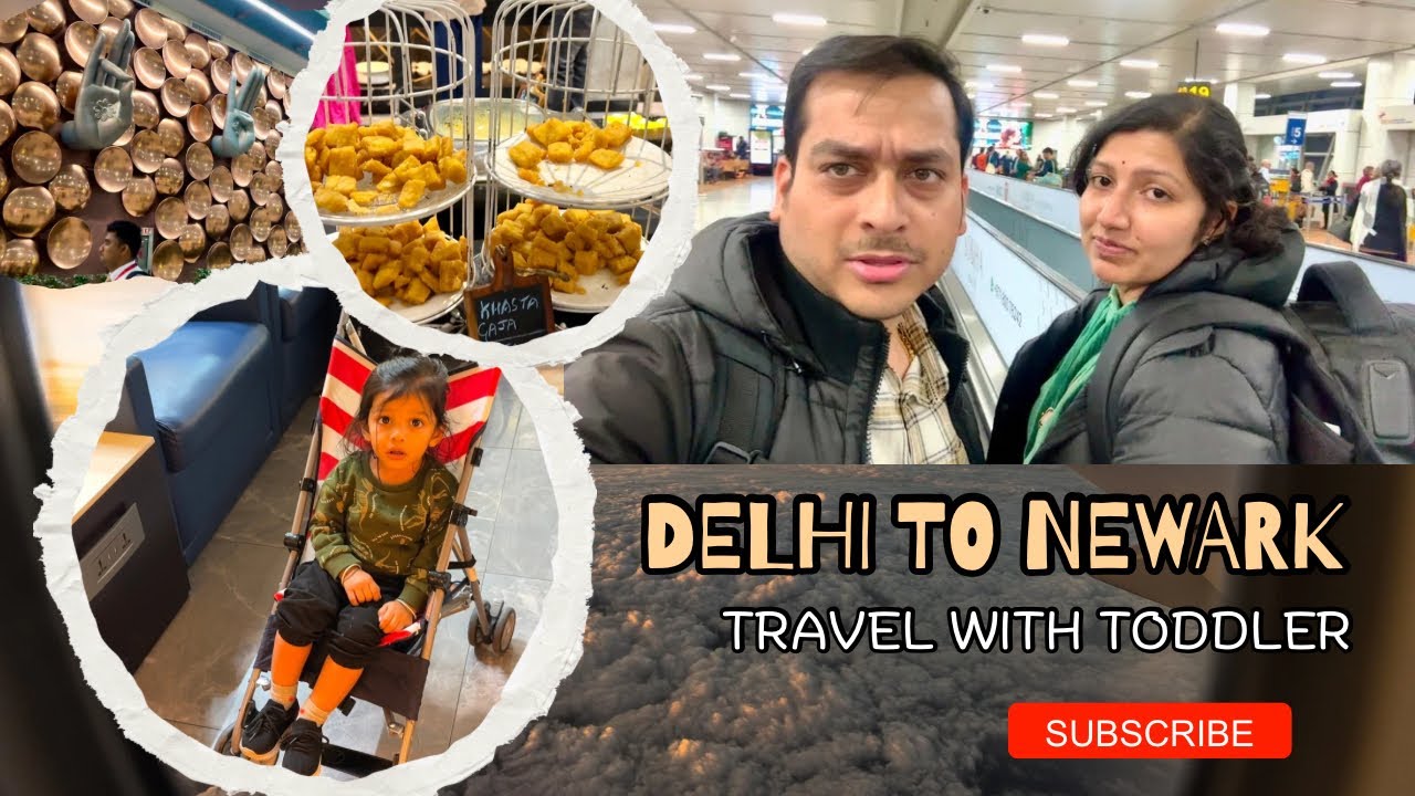 Air India Flight Delhi to Newark Travel Experience with Toddler| |Hindi| 4K