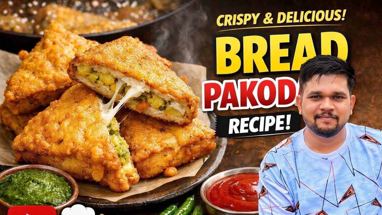 Bread Pakoda Recipe | Street Style Crispy Bread Pakora | Evening Snacks | Easy Bread Pakoda