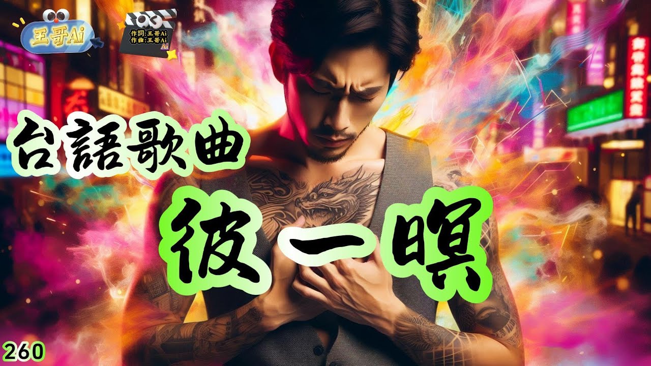 台語歌曲(260.彼一暝)做伙彼一暝 咱二人牽做伙.你講永遠 袂放開阮的手.離開彼一暝 雨聲遮著心碎.如今賰我 一人淋著雨水 #王哥Ai #原創歌曲 #閩南語流行歌曲 #台語歌曲 #音樂 #ai歌手