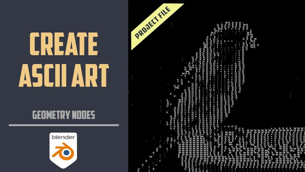 Create ASCII art using geometry nodes [BLENDER 3.0]