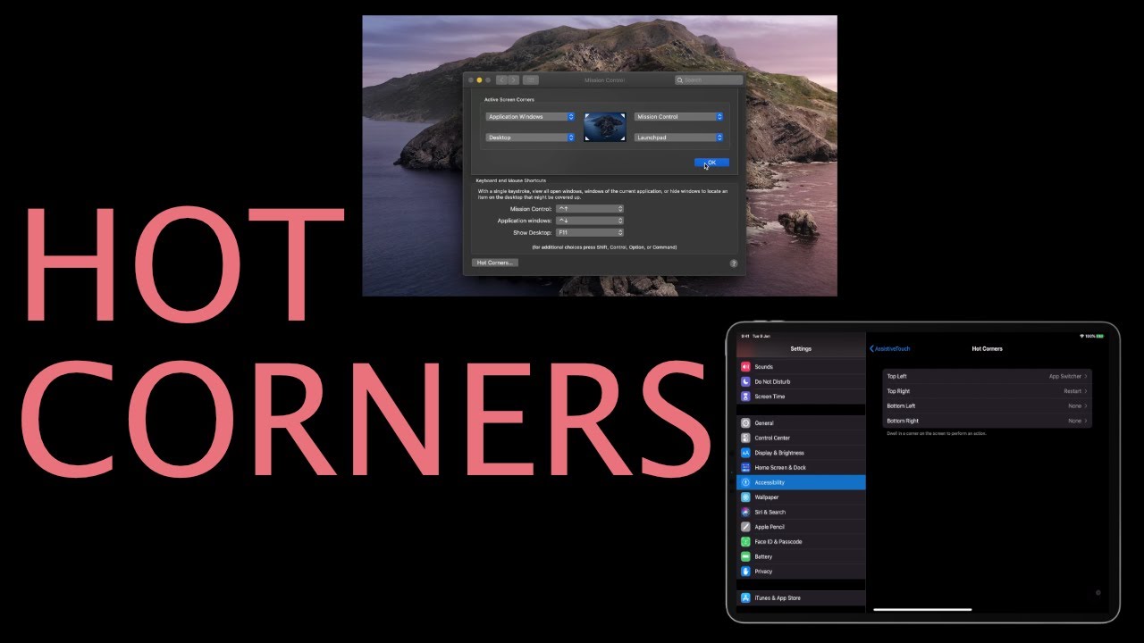 HOW TO USE HOT CORNERS ON IPAD AND MAC