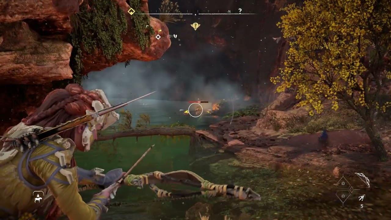 Horizon Forbidden West Use Knockdown Sharpshot Bow Get Signals of the Sun Quest