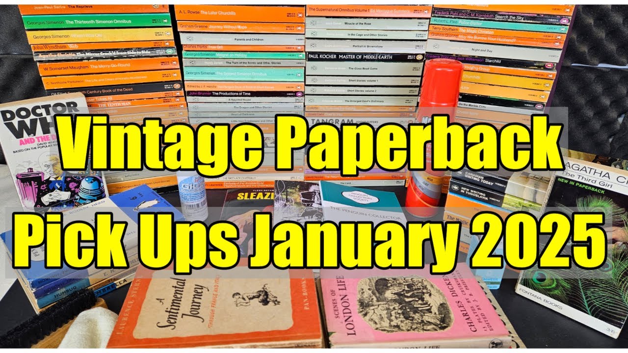 VINTAGE Book + PAPERBACK Pickups -  Dec 2024/Jan 2025 - Penguin, Pan  Christie Rarities ASMR, Maybe!